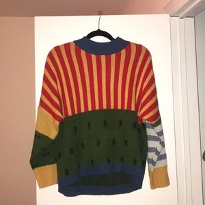 free valley multicolored sweater